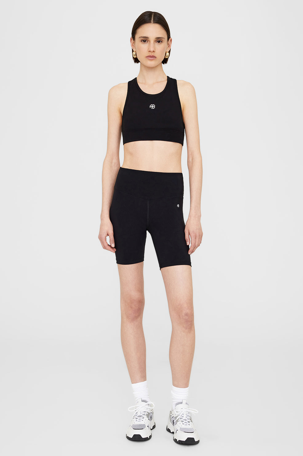 ANINE BING Blake Biker Short in Black