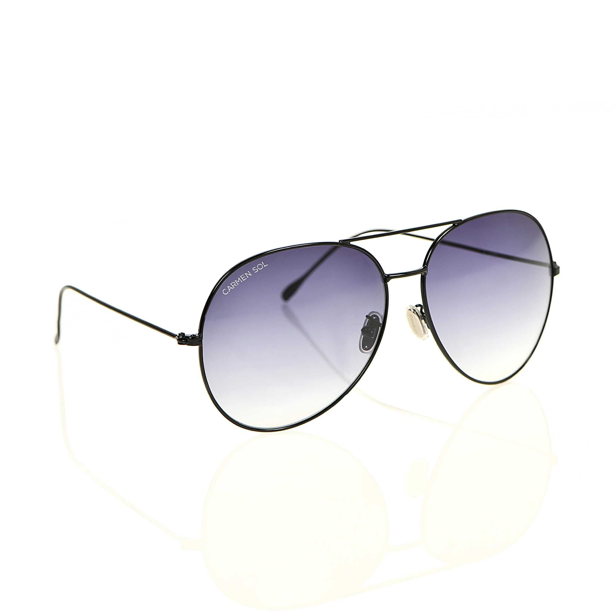 Black Aviator sunglasses - Large