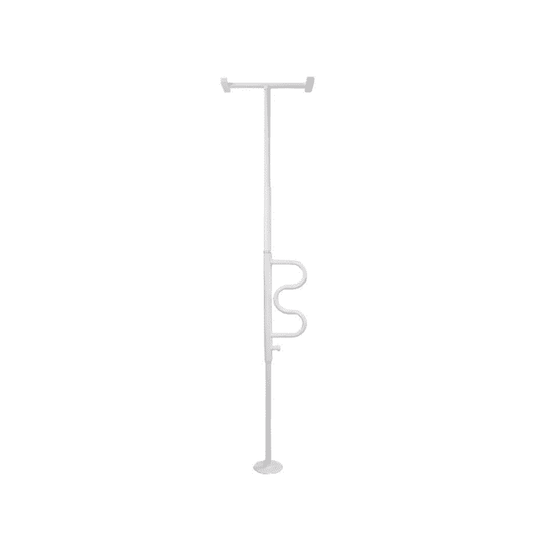 Stander Security Pole & Curve Grab Bar - Elderly Tension Mounted Transfer Pole & Bathroom Assist Grab Bar